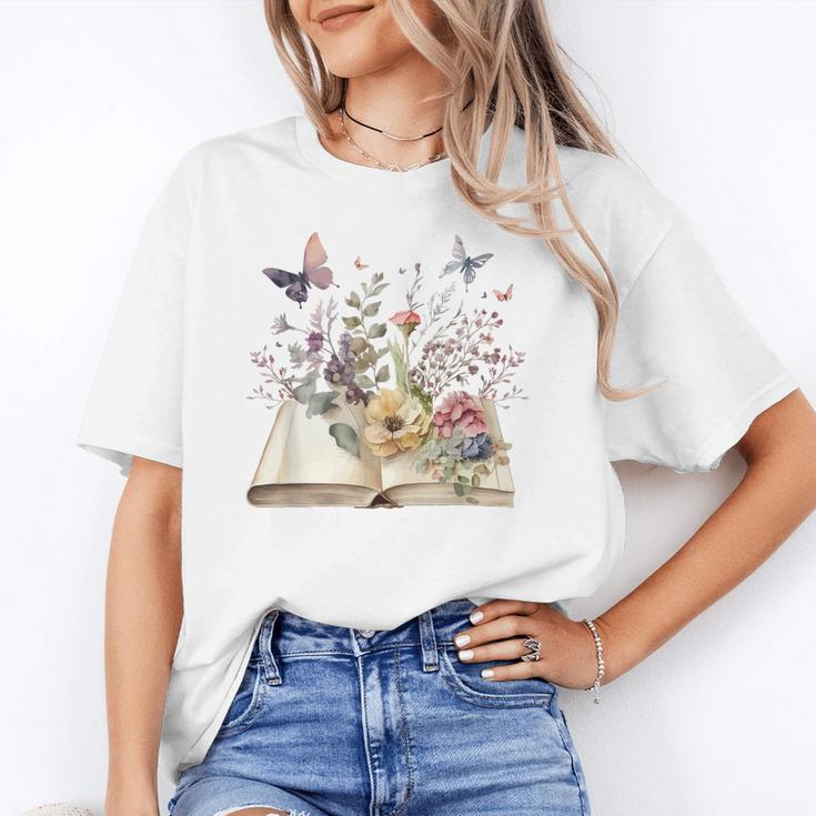 Book Flowers And Butterfly Beautiful Reading Reader Graphic Unisex T-Shirt Book Flowers And Butterfly Beautiful Reading Reader Graphic Unisex T-Shirt