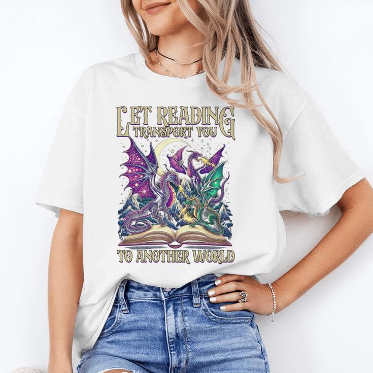 Book Lover Dragon Reading Transport You To Another World Unisex T-Shirt Book Lover Dragon Reading Transport You To Another World Unisex T-Shirt