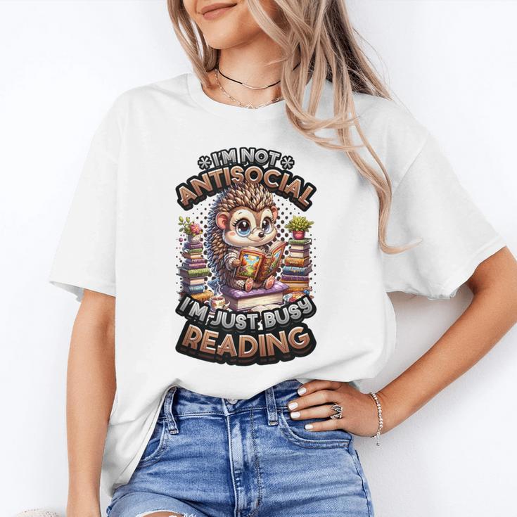 Book Lover Hedgehog Reading Books Introvert Bookworm Unisex T-Shirt Book Lover Hedgehog Reading Books Introvert Bookworm Unisex T-Shirt