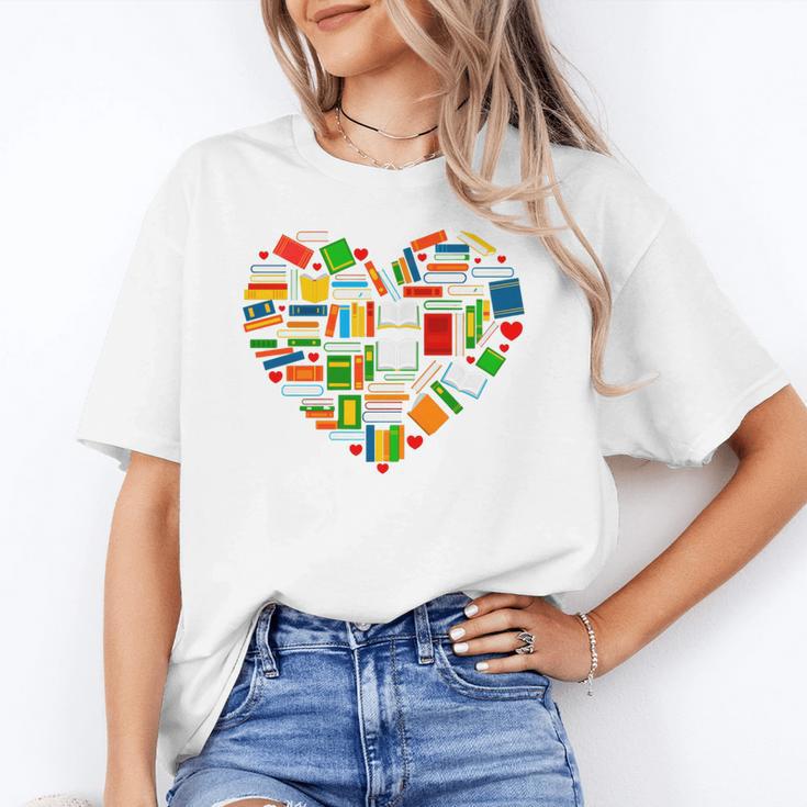 Book Lover Librarian Books Heart Valentine Unisex T-Shirt Book Lover Librarian Books Heart Valentine Unisex T-Shirt