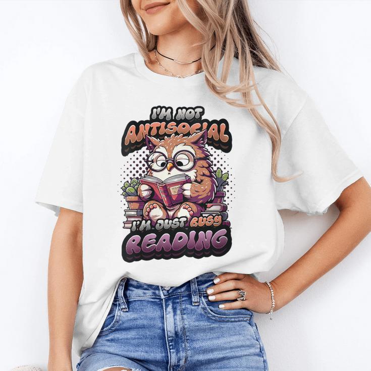 Book Lover Owl Reading Books Introvert Bookworm Unisex T-Shirt Book Lover Owl Reading Books Introvert Bookworm Unisex T-Shirt
