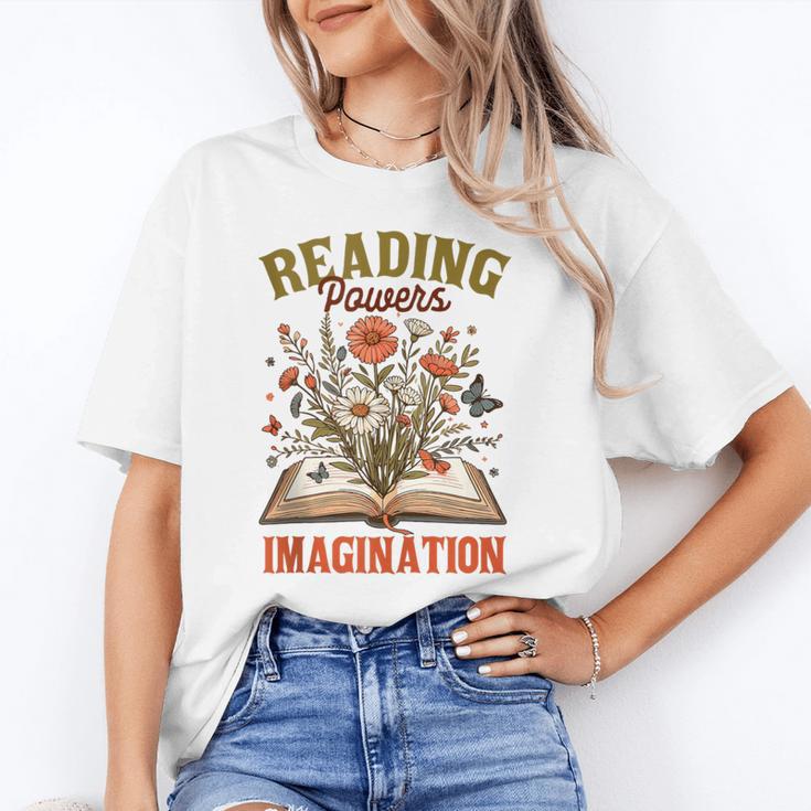 Book Lover Reading Bookish Floral Reading Powers Imagination Unisex T-Shirt Book Lover Reading Bookish Floral Reading Powers Imagination Unisex T-Shirt