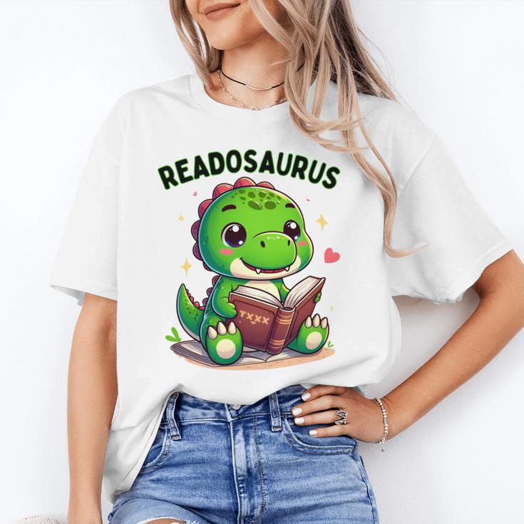 Book Lover Reading Dinosaur Readosaurus Library Unisex T-Shirt