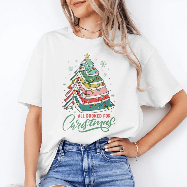All Booked For Christmas Book Xmas Tree Lights Reading Girly Unisex T-Shirt All Booked For Christmas Book Xmas Tree Lights Reading Girly Unisex T-Shirt