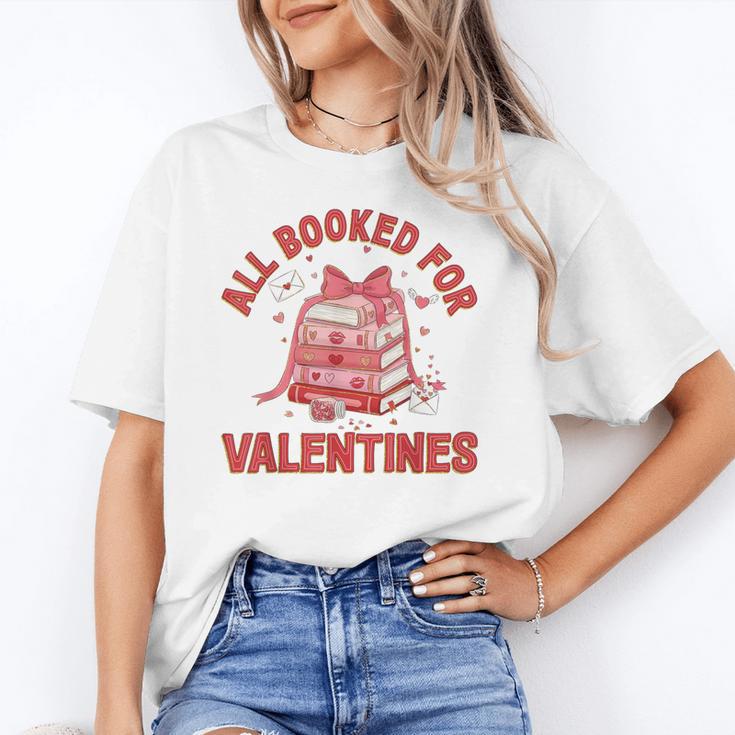 All Booked For Valentines Bow Heart Book Lover Valentine Day Unisex T-Shirt