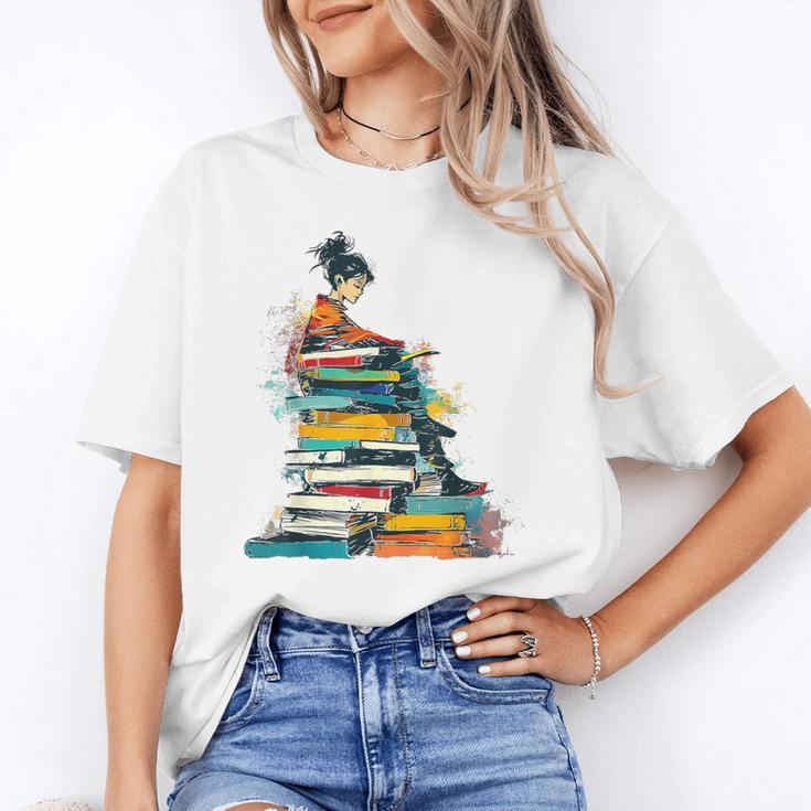 Books Abstract Artist Women Art Painting Books Unisex T-Shirt