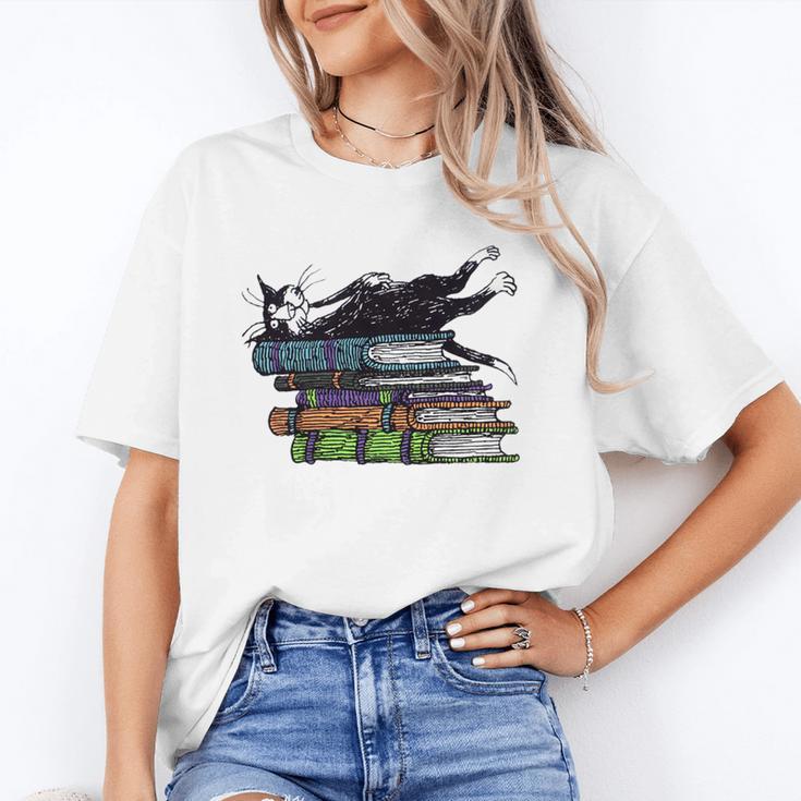 Books Cats Life Is Sweet Cats Books Lover Men Women Unisex T-Shirt
