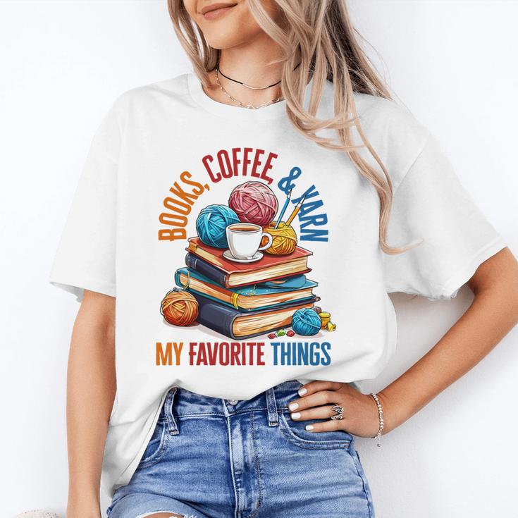 Books Coffee & Yarn Lover My Favorite Things Unisex T-Shirt