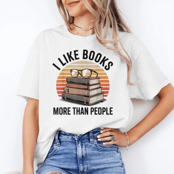 I Like Books More Than People Glasses Unisex T-Shirt I Like Books More Than People Glasses Unisex T-Shirt