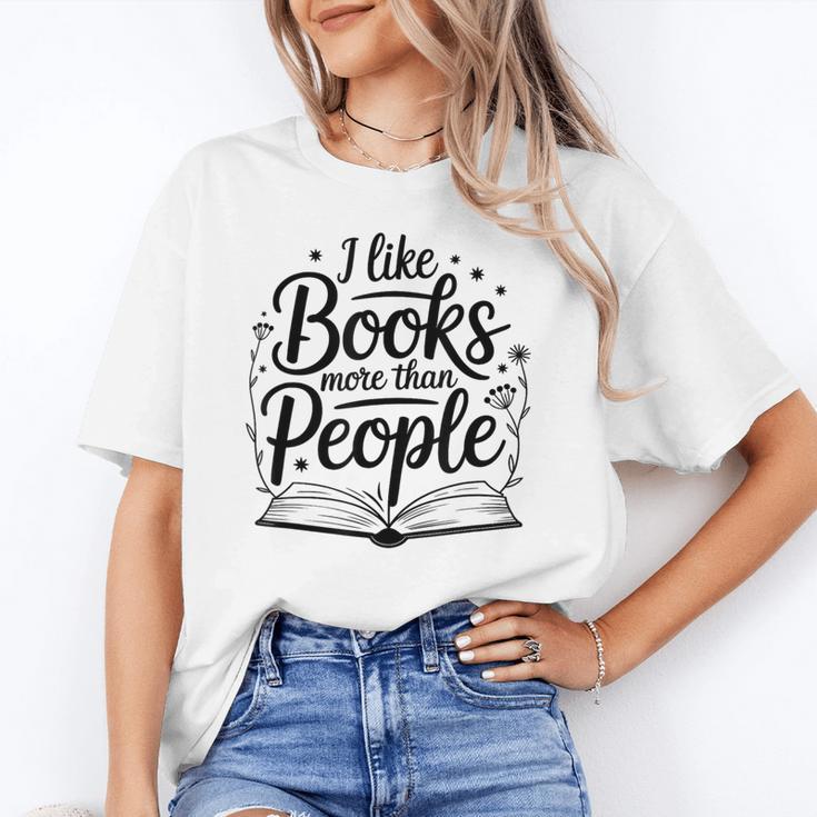 I Like Books More Than People Quote Unisex T-Shirt