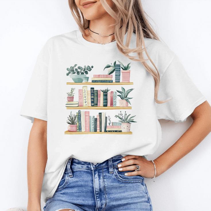 Bookshelves With Books & Plants Premium Unisex T-Shirt Bookshelves With Books & Plants Premium Unisex T-Shirt