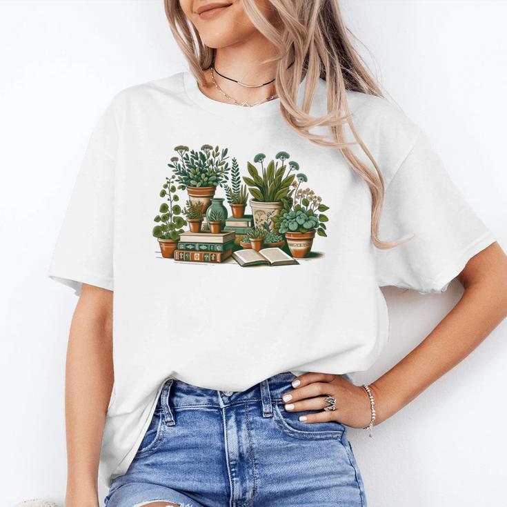 Botanical Garden Plants With Books Unisex T-Shirt Botanical Garden Plants With Books Unisex T-Shirt