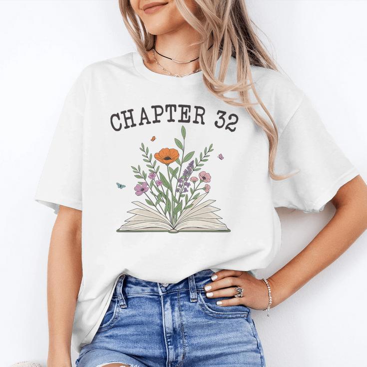 Chapter 32- Book Lovers & Readers 32nd Birthday Wildflowers Premium Tri-Blend Unisex T-Shirt