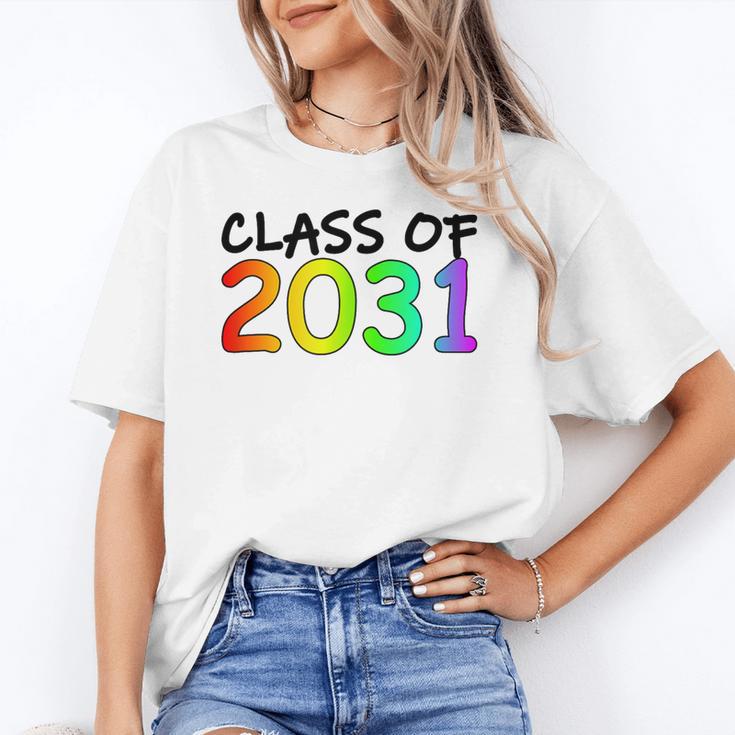 Class Of 2031 Pre-K -12th Grade Hand Prints Space Graduation Unisex T-Shirt