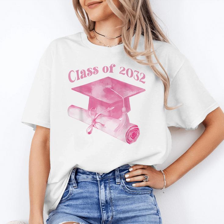 Class Of 2032 Senior 2032 Back To School 2032 Graduation Cap Unisex T-Shirt