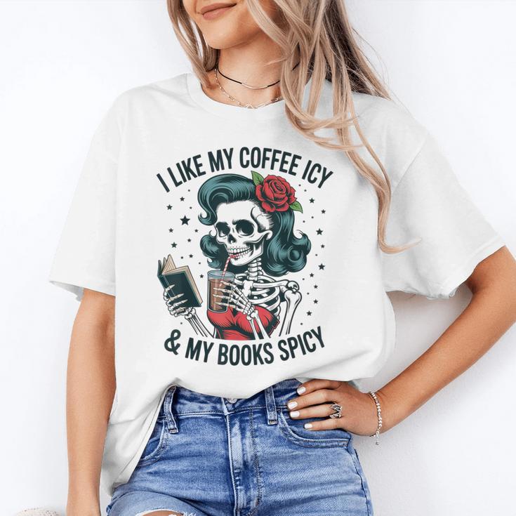 I Like My Coffee ICY & My Books Spicy For Book Lovers Unisex T-Shirt I Like My Coffee ICY & My Books Spicy For Book Lovers Unisex T-Shirt