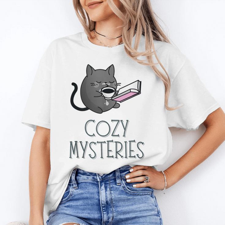 Cozy Mysteries Coffee And Novel For Book Lovers Unisex T-Shirt