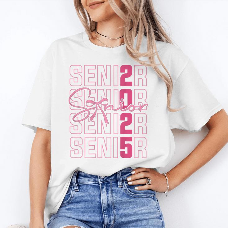 Cute Girls Women Class 2025 Graduation Senior Coquette Bow Unisex T-Shirt