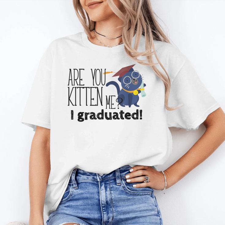 Cute Graduation Cat Masters High School T-Shirt For Men Women Kids Unisex T-Shirt