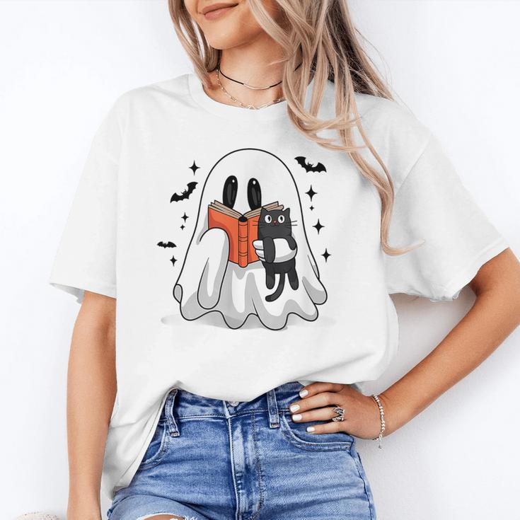 Cute Halloween Ghost Reading Book Unisex T-Shirt