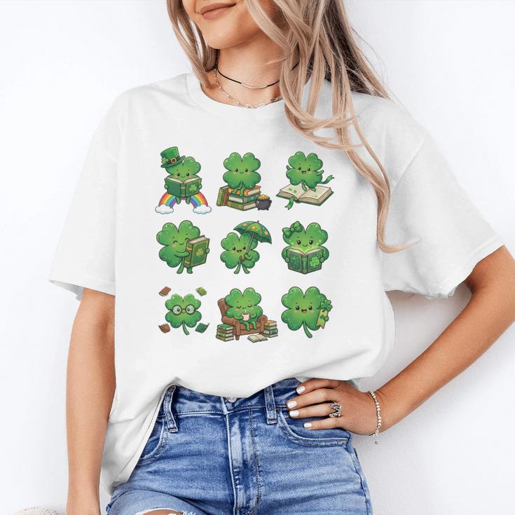 Cute Shamrock Reading St Patricks Day Teacher Book Lovers Unisex T-Shirt Cute Shamrock Reading St Patricks Day Teacher Book Lovers Unisex T-Shirt