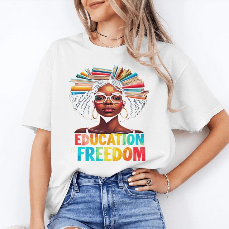 Education Is Freedom Afro Books Unisex T-Shirt Education Is Freedom Afro Books Unisex T-Shirt