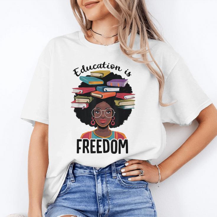Education Is Freedom Teacher History Month Books Lover Unisex T-Shirt