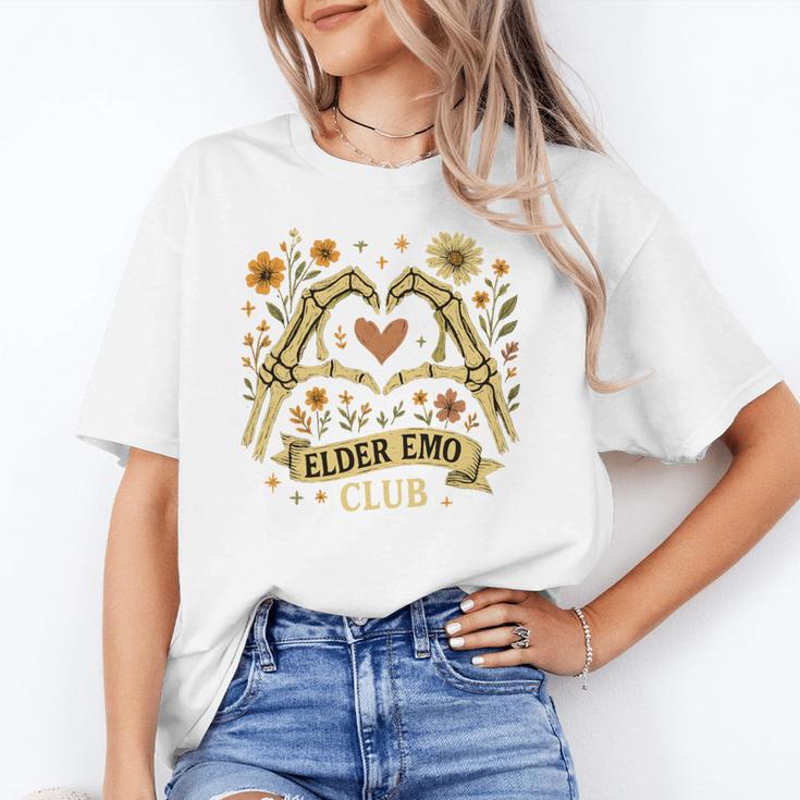 Elder Emo Club Skeleton Hands Heart Nostalgia Unisex T-Shirt