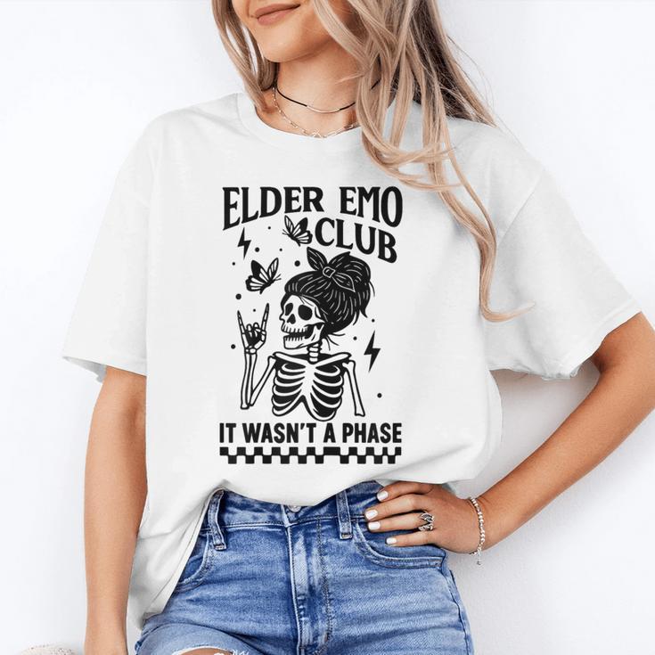 Elder Emo Club Skeleton Nostalgia It Wasn't a Phase Mom Unisex T-Shirt