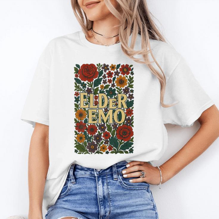 Elder Emo Floral Gothic Vintage Nostalgia Unisex T-Shirt