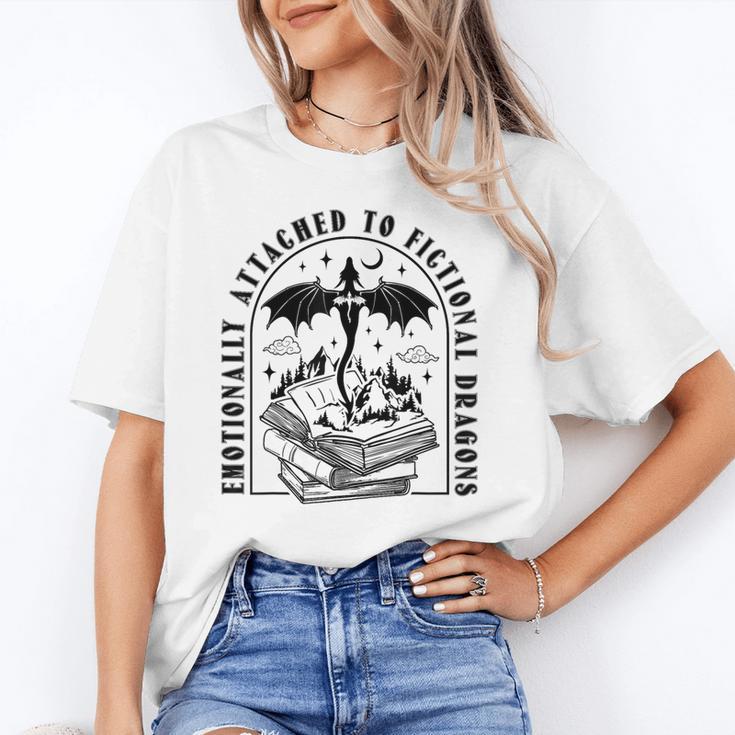 Emotionally Attached To Fictional Dragons Books Lover Unisex T-Shirt
