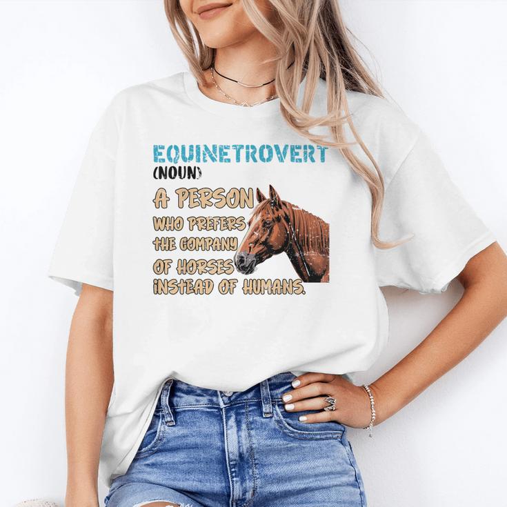 Equinetrovert Definition Equine Horse Riding Introvert Unisex T-Shirt