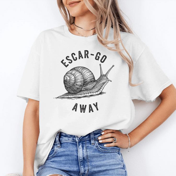 Escar Go Away Snail Vintage French Pun Introvert Humor Unisex T-Shirt Escar Go Away Snail Vintage French Pun Introvert Humor Unisex T-Shirt