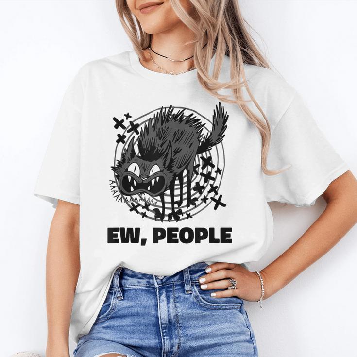 Ew People Introvert Cat Lover Crazy Cats Lady Unisex T-Shirt