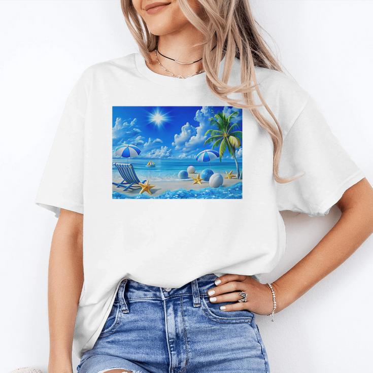 Frutiger Aero Beach Y2k Aesthetic Palm Tree Sand Ocean Premium Unisex T-Shirt Frutiger Aero Beach Y2k Aesthetic Palm Tree Sand Ocean Premium Unisex T-Shirt
