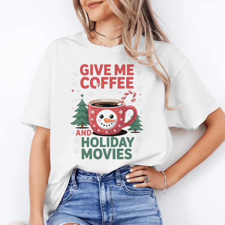 Give Me Coffee And Holiday Movies Introvert Christmas Unisex T-Shirt Give Me Coffee And Holiday Movies Introvert Christmas Unisex T-Shirt