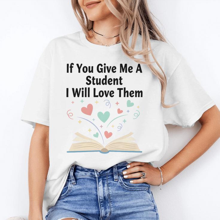 If You Give Me A Student I Will Love Them Book Magic Premium Tri-Blend Unisex T-Shirt