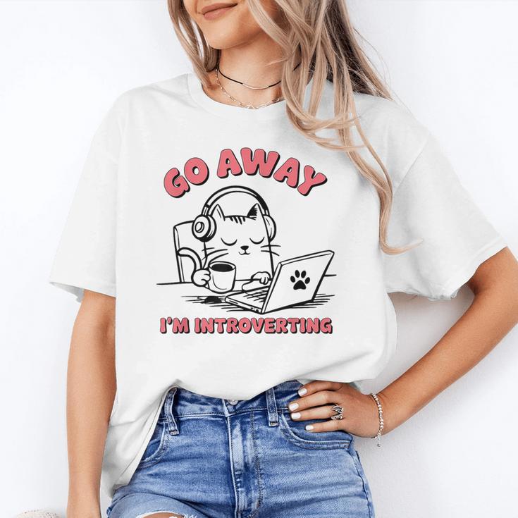 Go Away I´m Introverting Stay Home Socially Awkward Unisex T-Shirt Go Away I´m Introverting Stay Home Socially Awkward Unisex T-Shirt