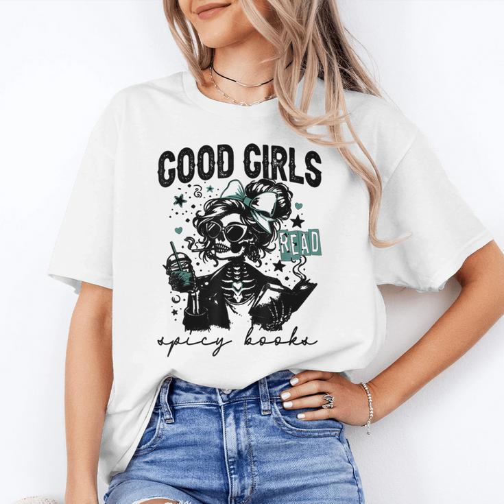 Good Girls Read Spicy Skeleton Book Club Unisex T-Shirt