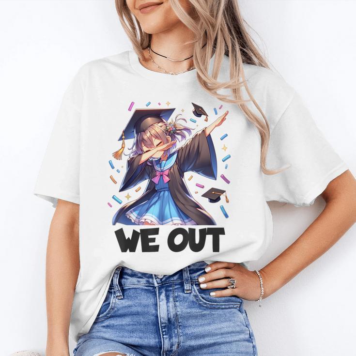 We Out Graduate Dabbing Anime Girl Grad Graduation Unisex T-Shirt
