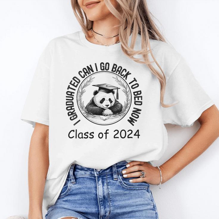 I Graduated Can I Go Back To Bed Now 2024 Graduation Panda Unisex T-Shirt