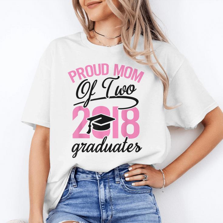 Graduation Shirt For Mom With Twins Proud Mom Of Two Unisex T-Shirt