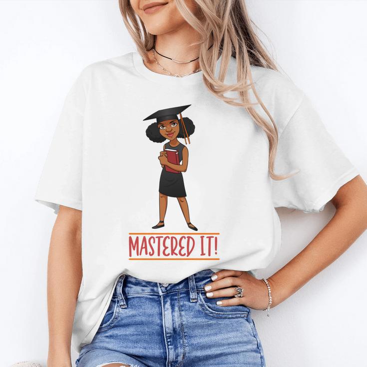 Graduation Woman Tshirt Black Melanin Masters Degree Unisex T-Shirt