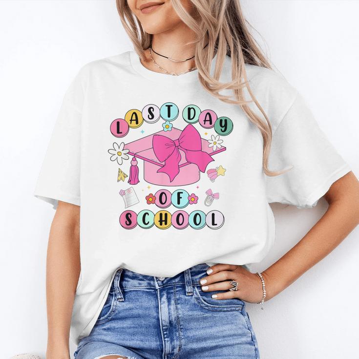 Happy Last Day Of School Coquette Bow Graduation Girls Kids Unisex T-Shirt