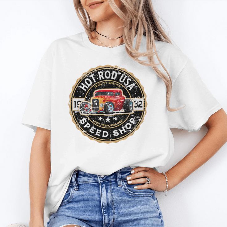 Hotrod Custom Car Automotive Nostalgia Distressed Premium Tri-Blend Unisex T-Shirt