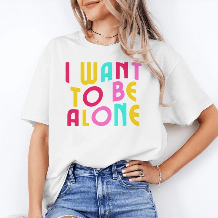 Introvert I Want To Be Alone Retro Wavy Unisex T-Shirt Introvert I Want To Be Alone Retro Wavy Unisex T-Shirt
