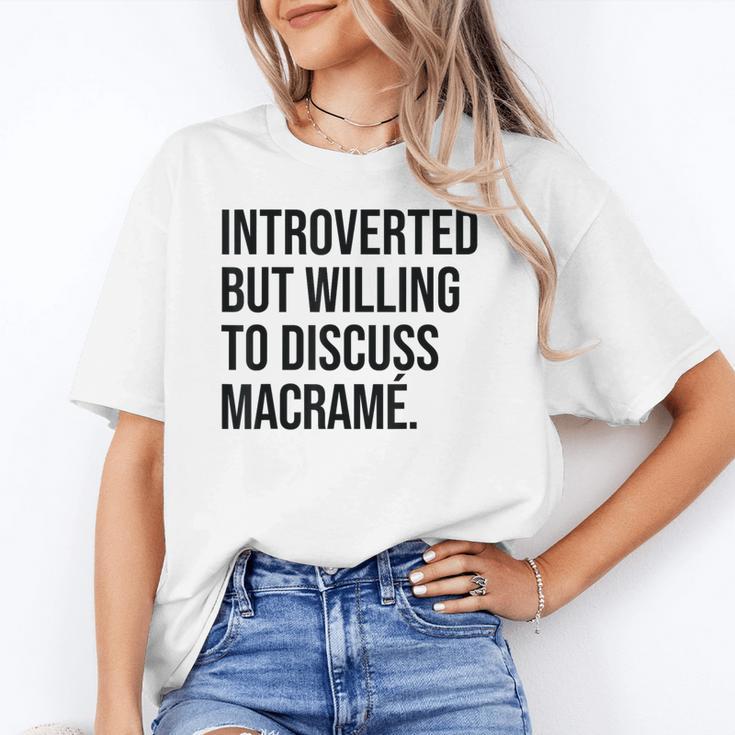 Introverted Macramé Knotter Macrame Introvert Unisex T-Shirt Introverted Macramé Knotter Macrame Introvert Unisex T-Shirt