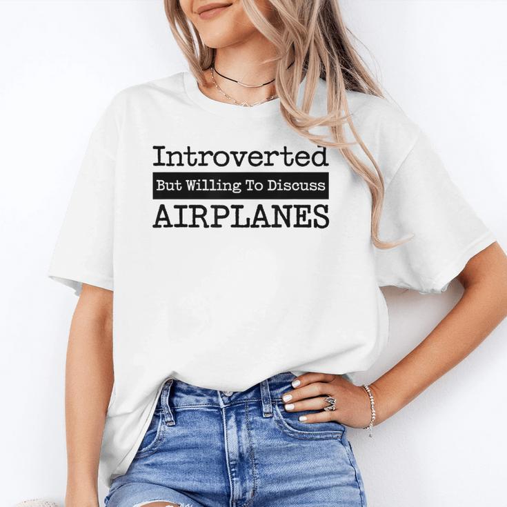 Introverted But Willing To Discuss Airplanes Aviation Unisex T-Shirt Introverted But Willing To Discuss Airplanes Aviation Unisex T-Shirt
