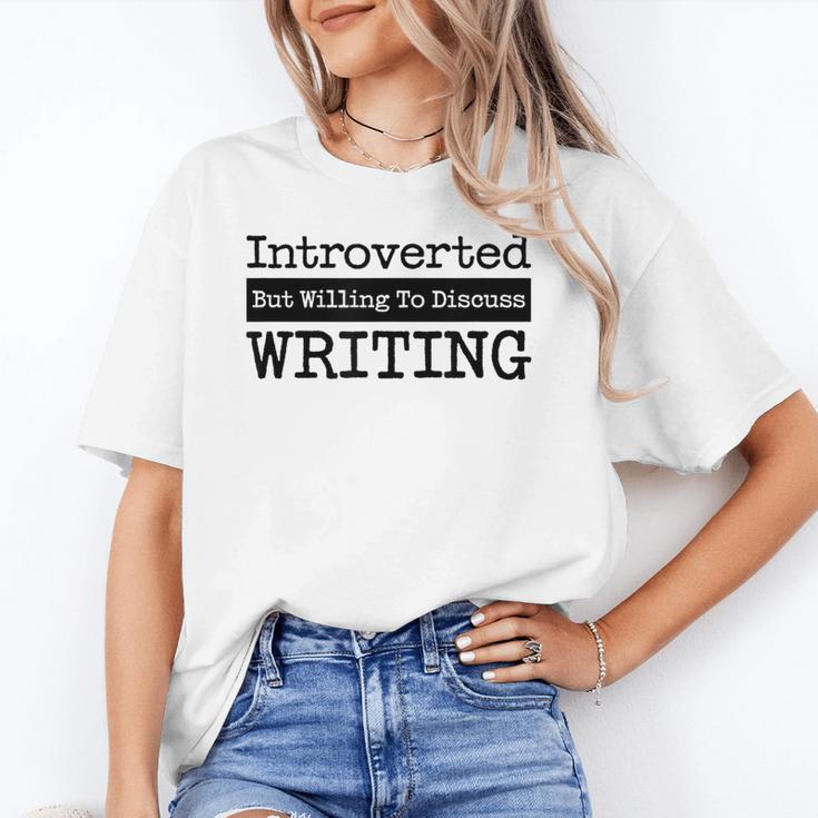 Introverted But Willing To Discuss Writing Cool & Unisex T-Shirt Introverted But Willing To Discuss Writing Cool & Unisex T-Shirt