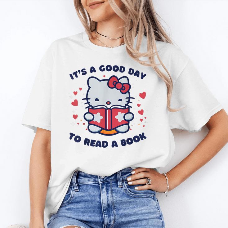 It's a Good Day To Read a Book Cute Cat Book Day Girls Boys Unisex T-Shirt It's a Good Day To Read a Book Cute Cat Book Day Girls Boys Unisex T-Shirt
